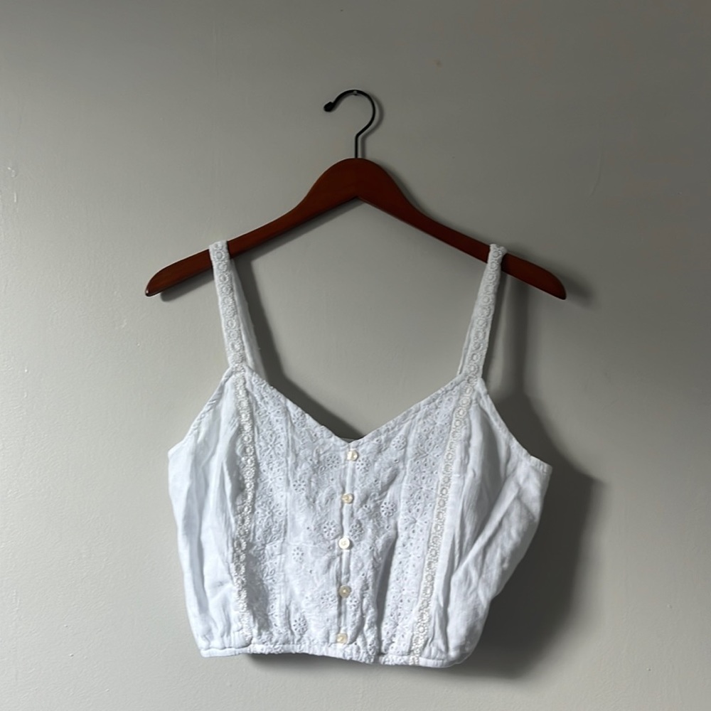 CROPPED WHITE TANK